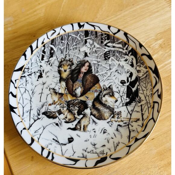 Where Paths Meet Bradford Exchange Native Harmony By Diana Casey 1996 Plate - Picture 8 of 8